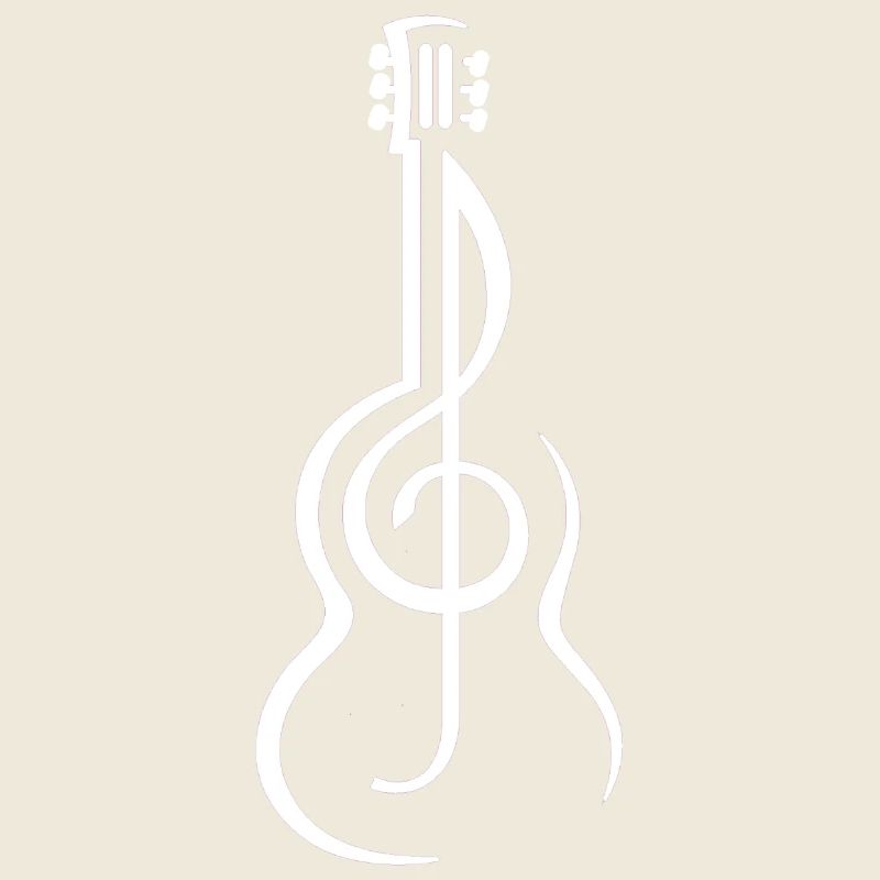 Guitare et clé de sol guitaristes classiques