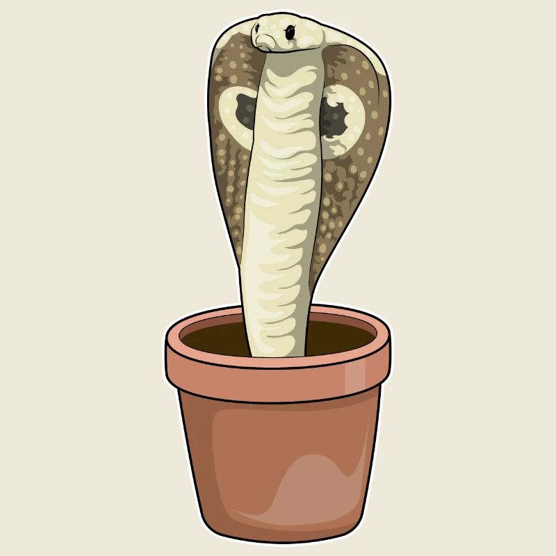 Pot de fleurs de serpent