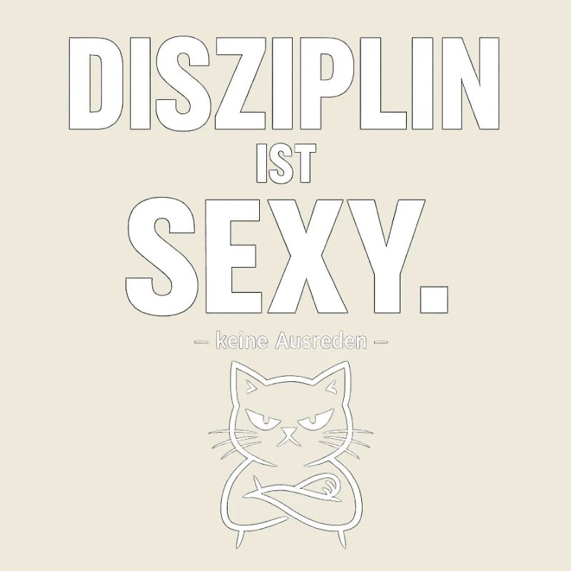 La discipline, c’est un design sexy de t-shirt pour chat