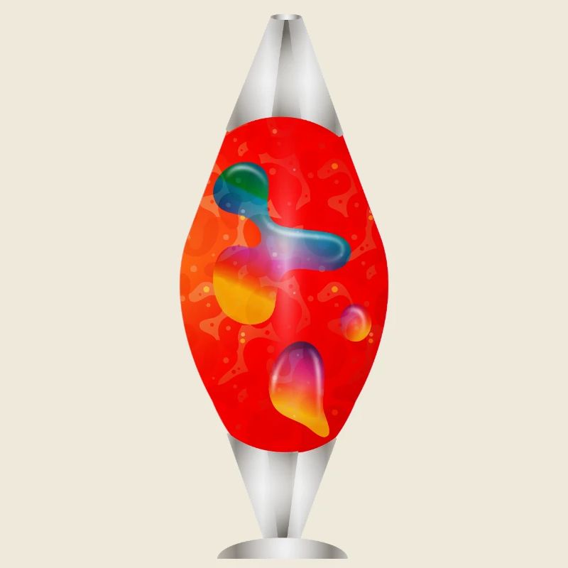 Bunte Lavalampe Illustration – Retro-Stimmung pur