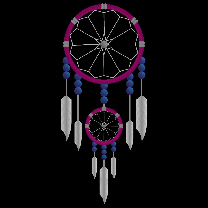 Attrape-rêves violet et bleu