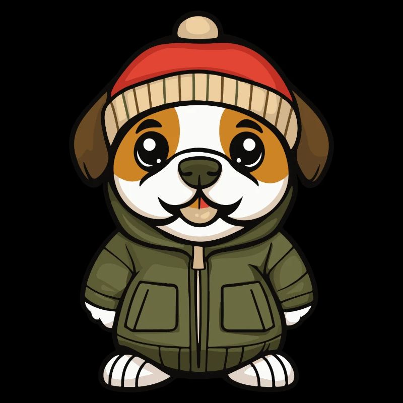 Saint Bernard Hund Stylisch