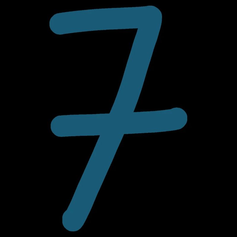 7 Nummer sieben Zahl Geburtstag