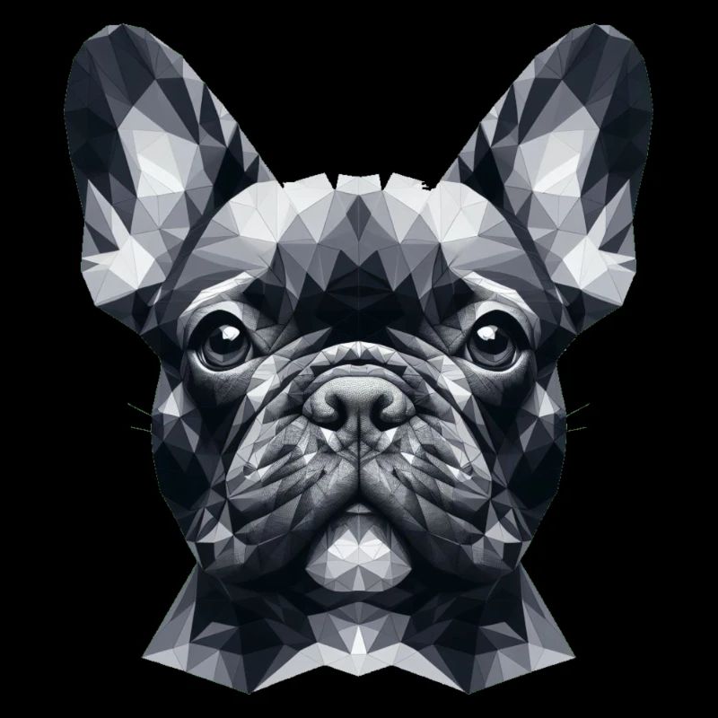 Französische Bulldogge Polygonal