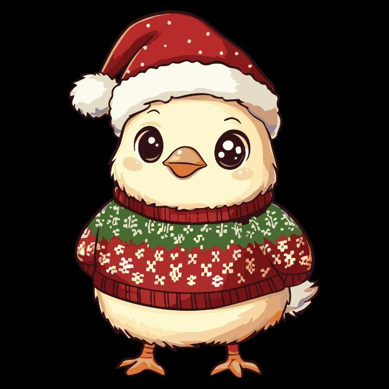 Huhn Weihnachten Comic