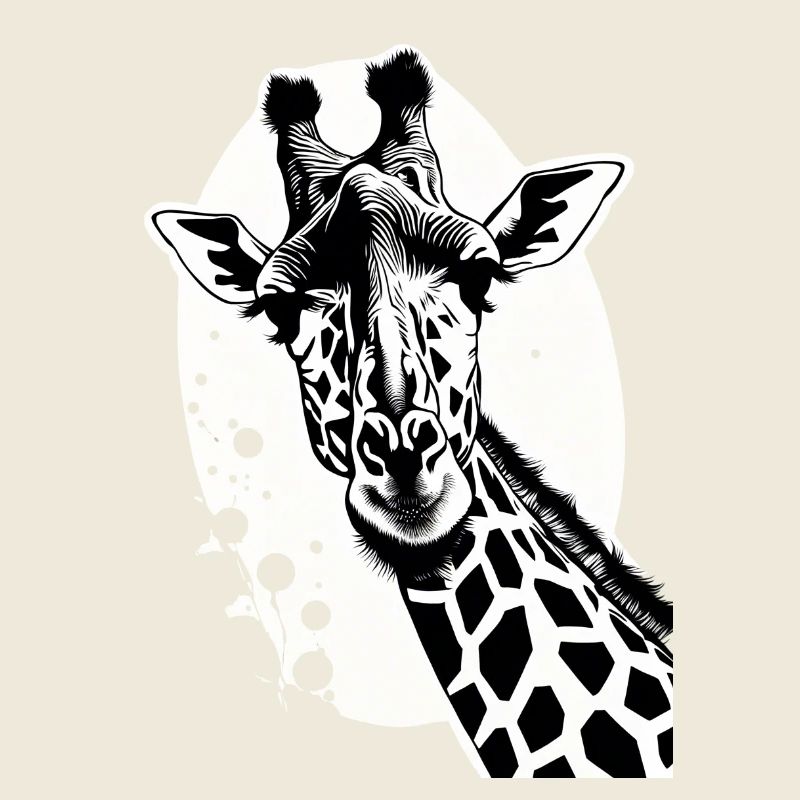Giraffe im Tattoo Style
