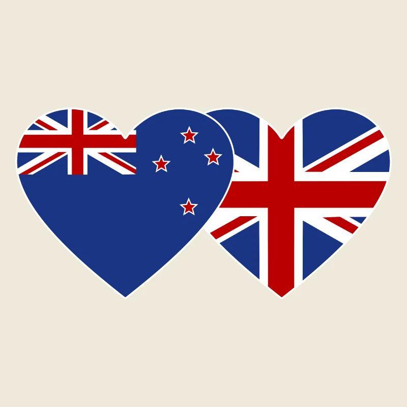 Neuseeland England Flagge Herz