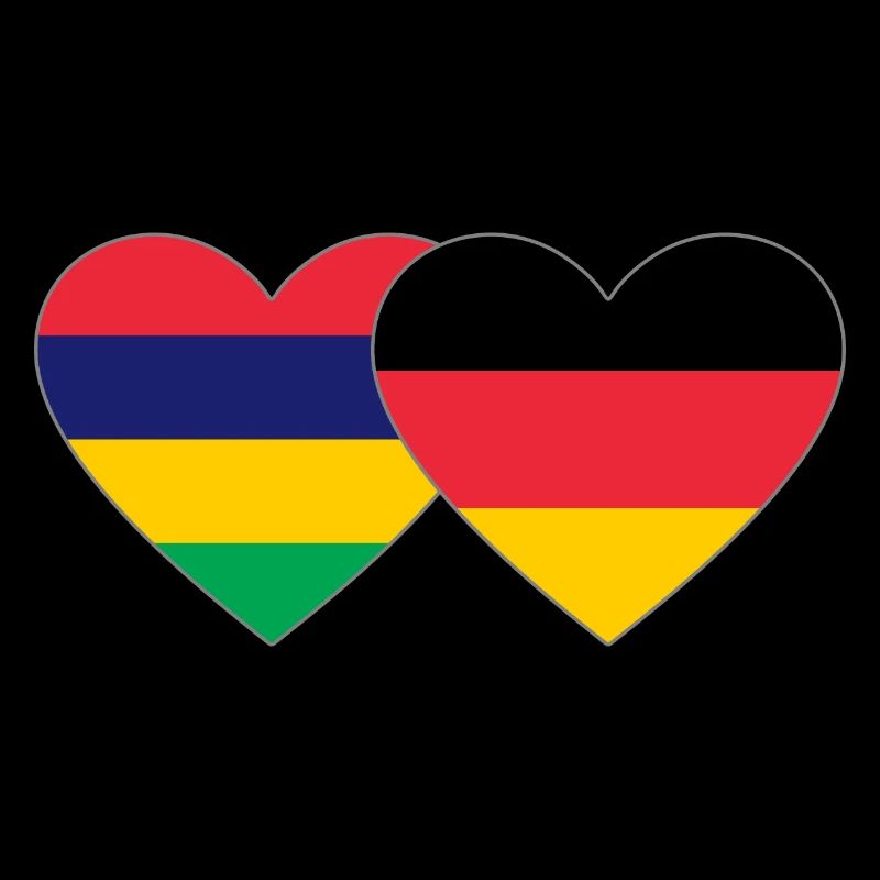 Maurice Allemagne Flag Heart