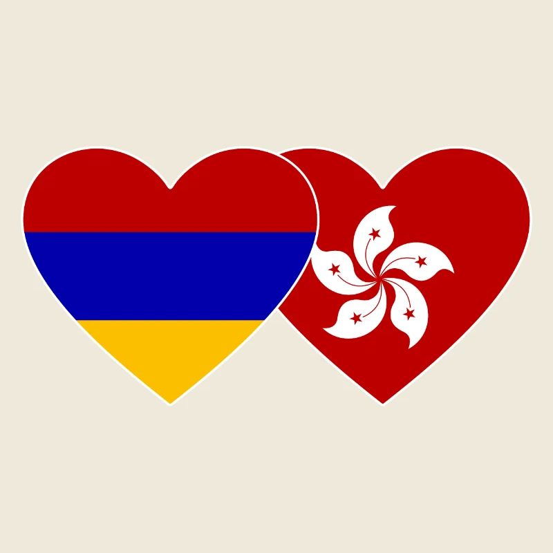 Arménie Drapeau de Hong Kong Coeur