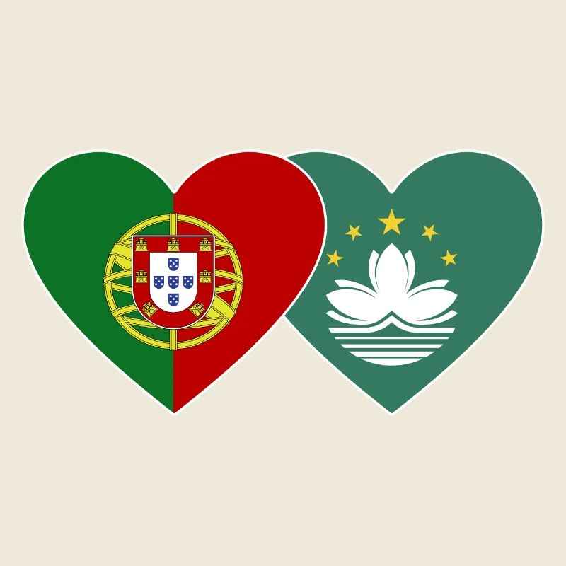Portugal Cœur de drapeau de Macao