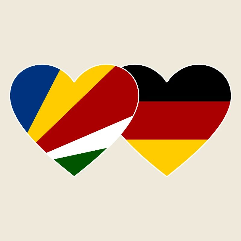 Seychelles Germany Flag Heart