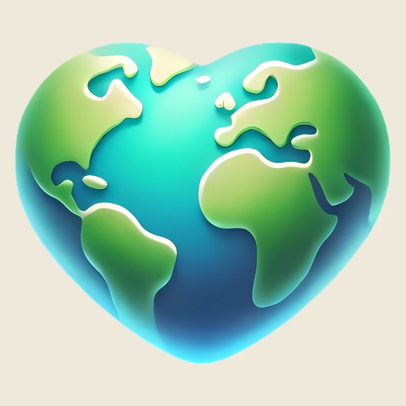 Herzförmige Erde Öko-Design