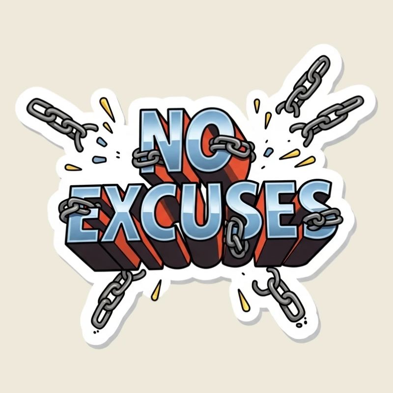 T-shirt graphique No Excuses Chains
