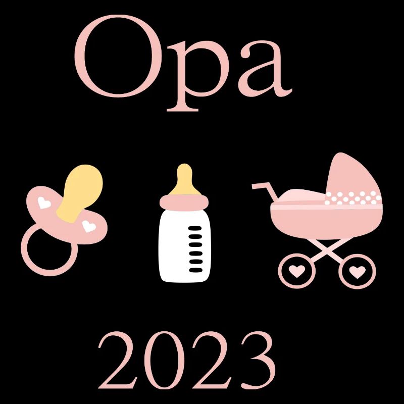 Opa 2023 Geburt Mädchen Vorlage personalisierbar