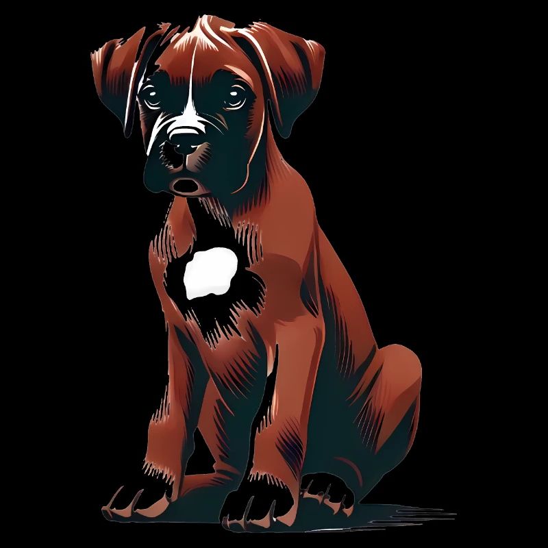 Illustration de chien boxeur élégant