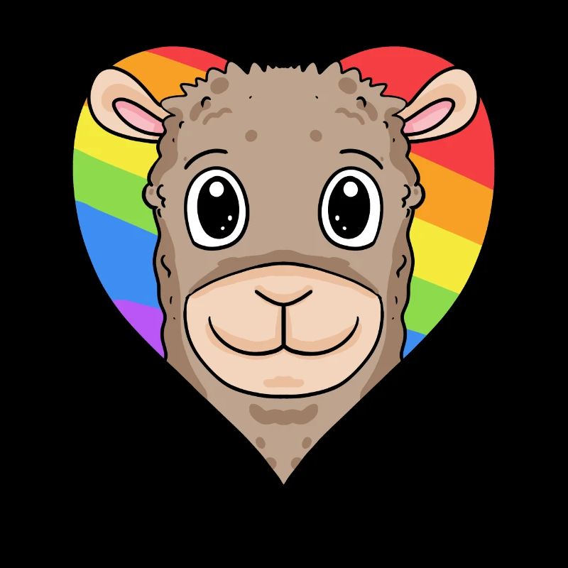Lama Lgbt Regenbogen Farben