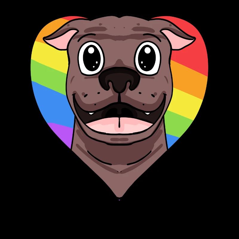 LGBT Hund American Pit Bull Terrier Regenbogen