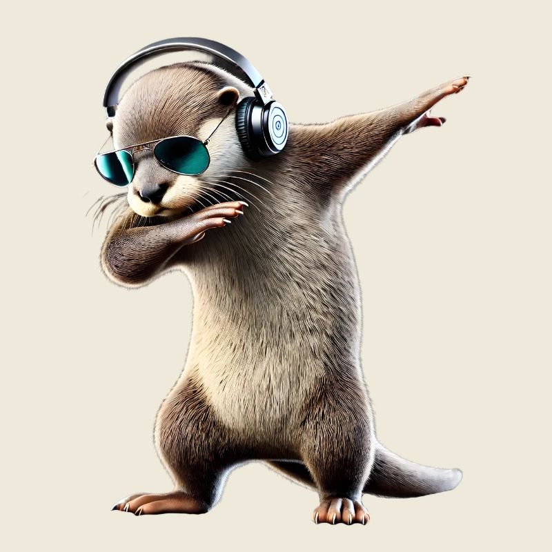 Funny Dabbing Otter Dance Animal Lover Dab