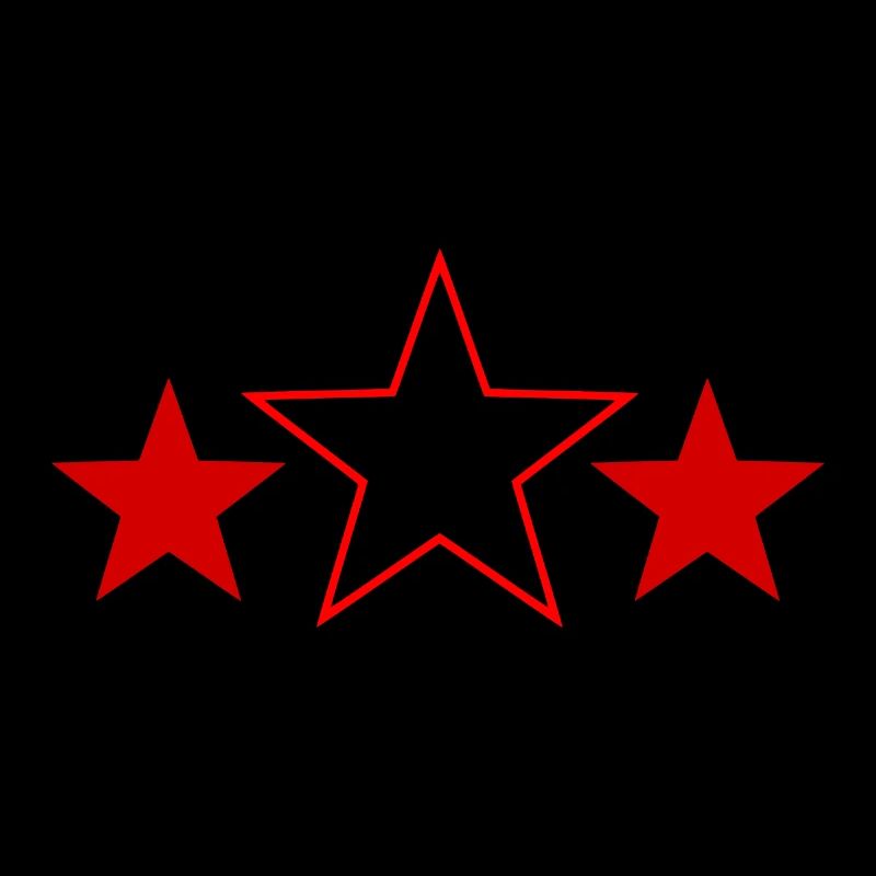 Stars black red
