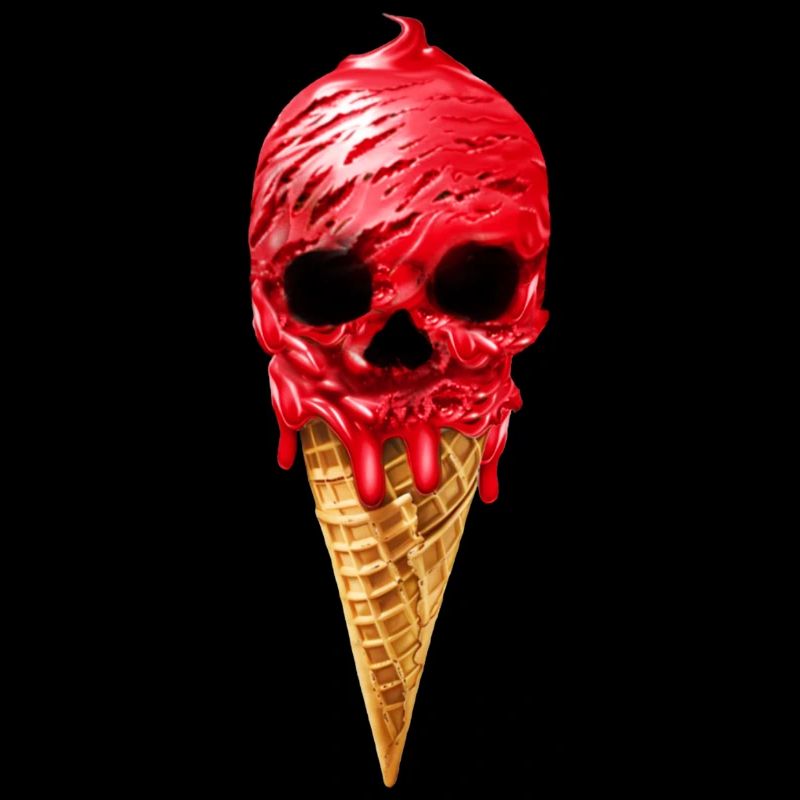 Cône de crème glacée Skull Skull Dessert