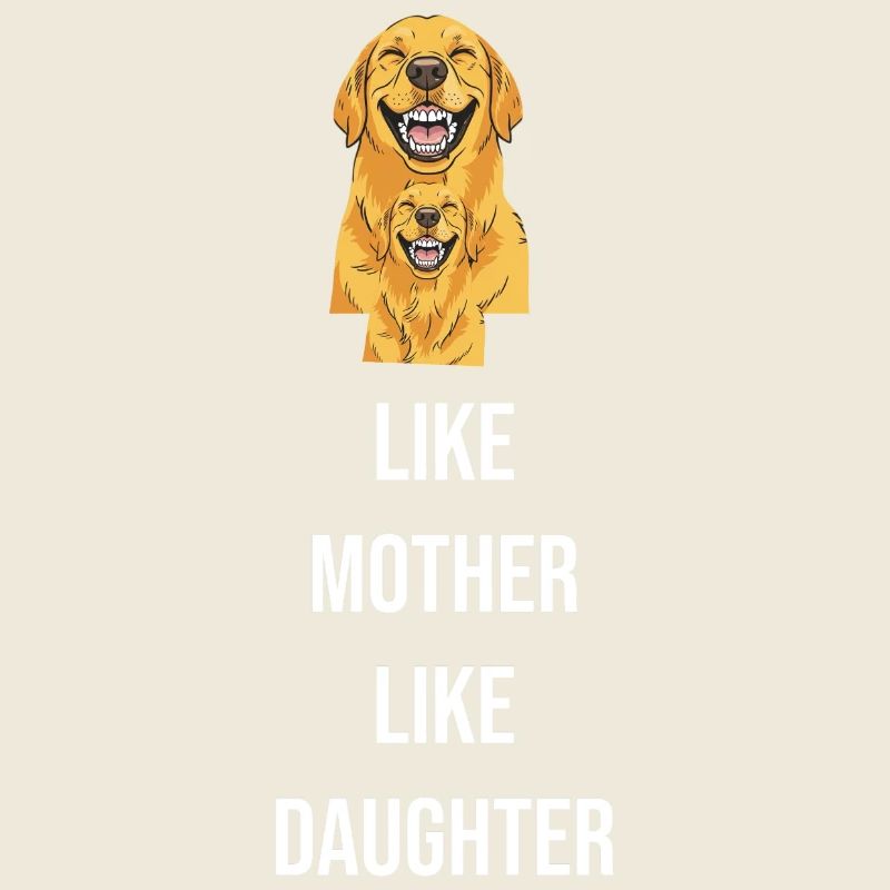Hunde-Duo Mutter Tochter Illustration