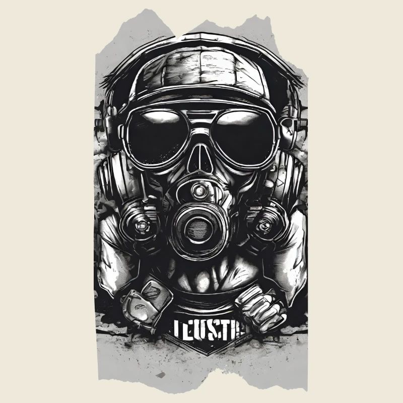 Sonorous Sentinel, Gasmasken-Kopfhörer Graustufen