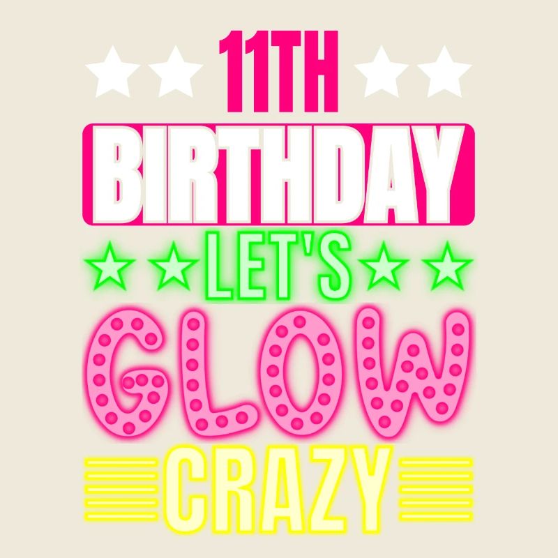 11. Geburtstag Let's Glow Crazy Buntes