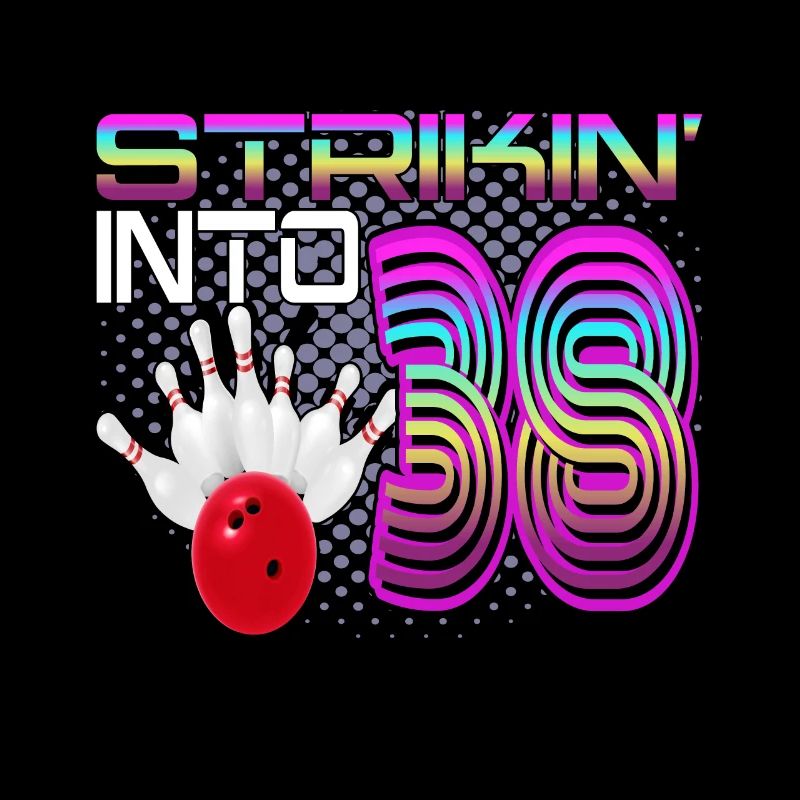 Striking Into 38 Bowling Bowler 38. Geburtstag