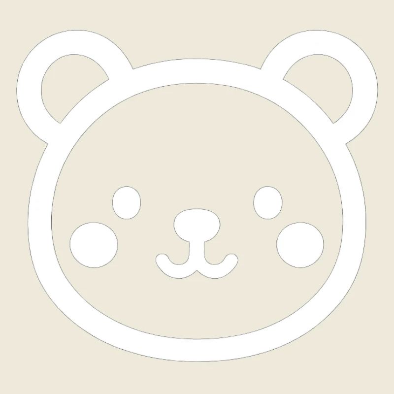 Tête d’ours mignonne avec des couleurs pastel douces