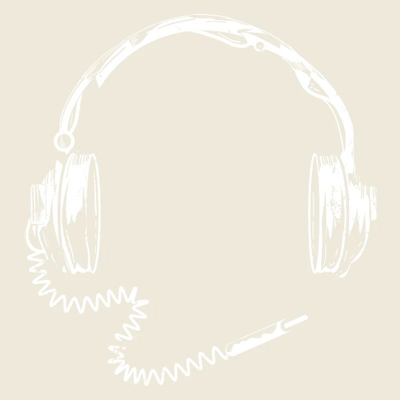 Retro headphones with cable