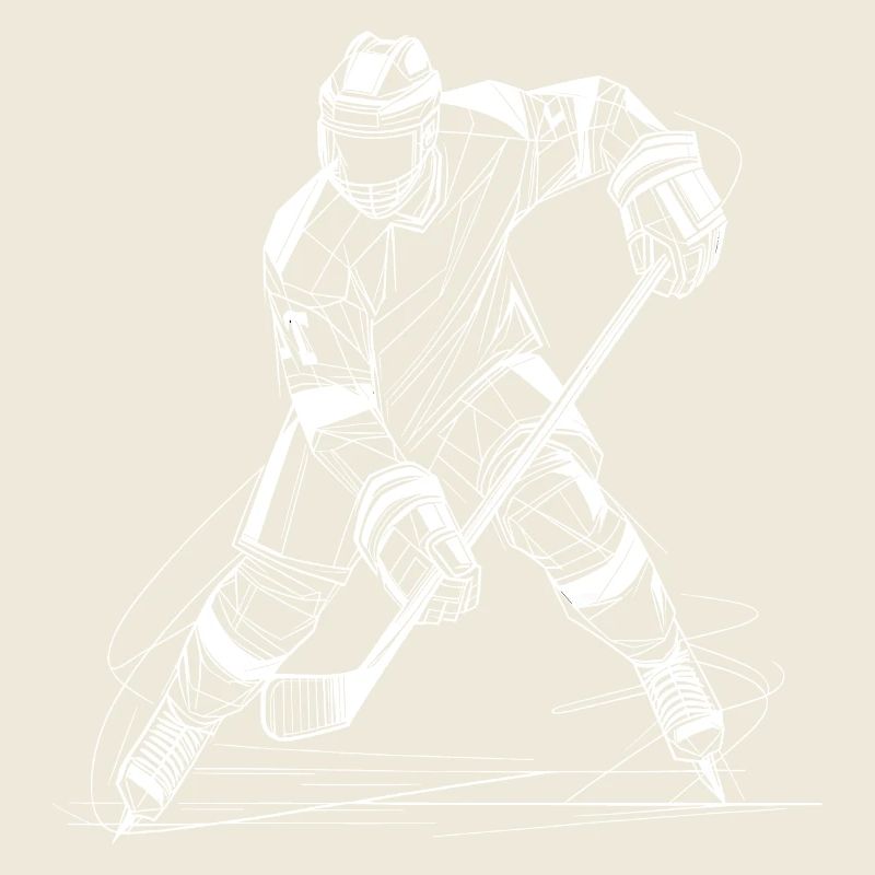 Conception sportive des lignes des joueurs de hockey sur glace