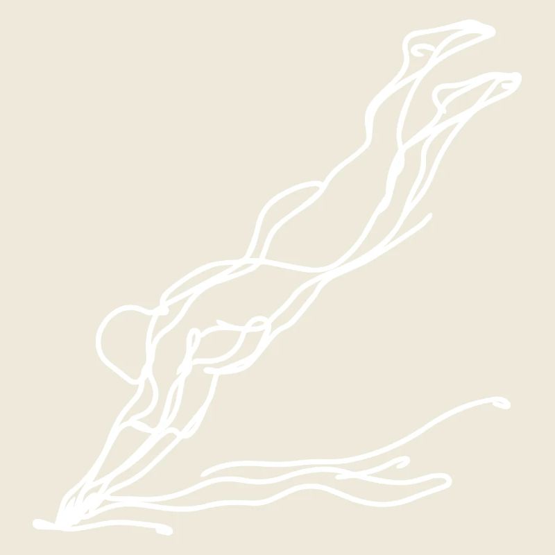 Schwimmer Mädchen Skizze