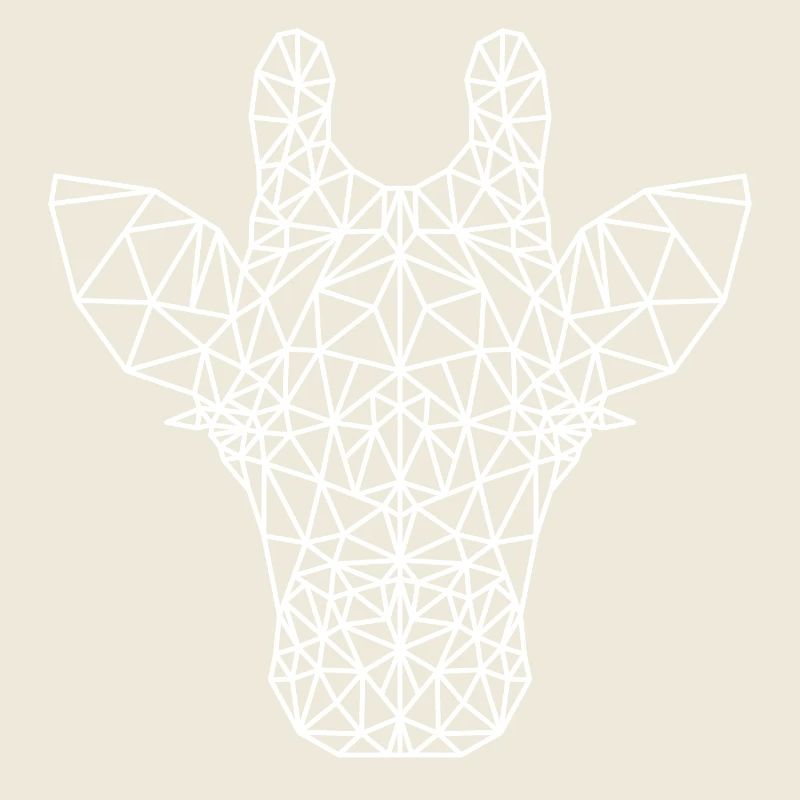 Geometric giraffe head line network