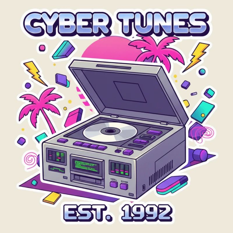 Cyber Tunes 1992 – Conception de lecteur CD rétro