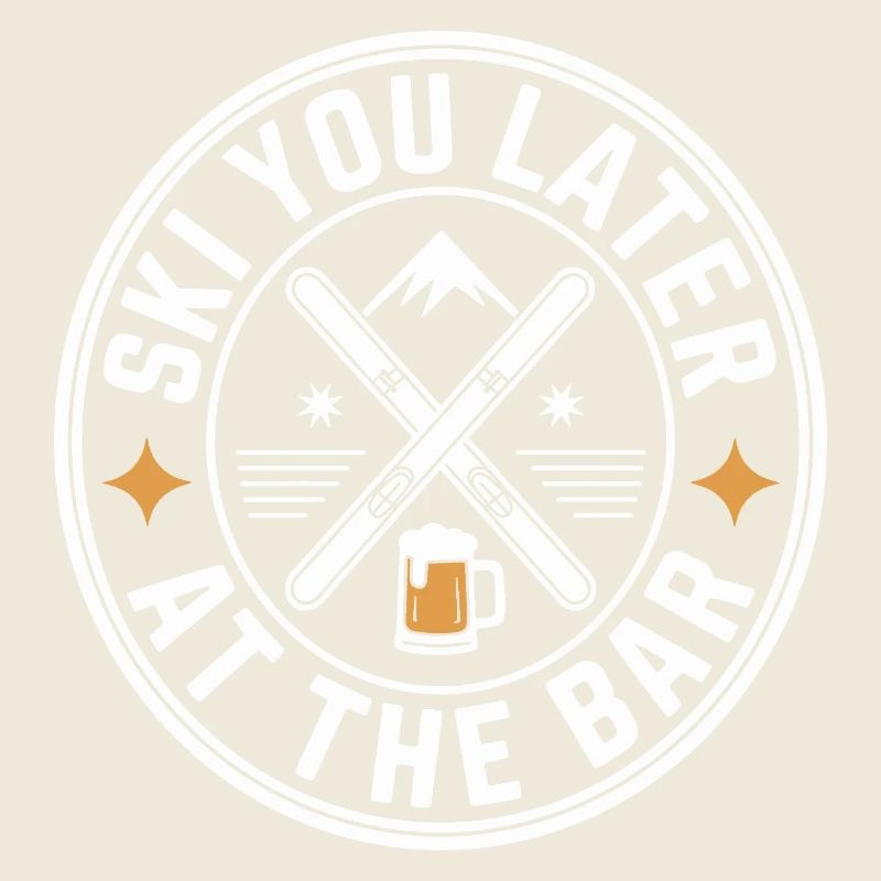 Skier plus tard au bar après ski bar