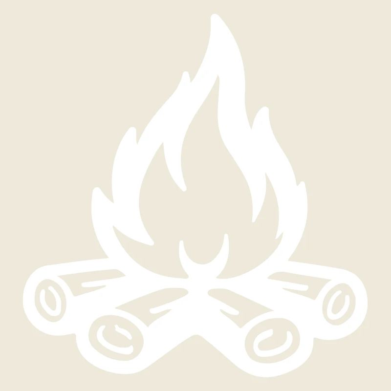 Flamme symbolique du feu de camp