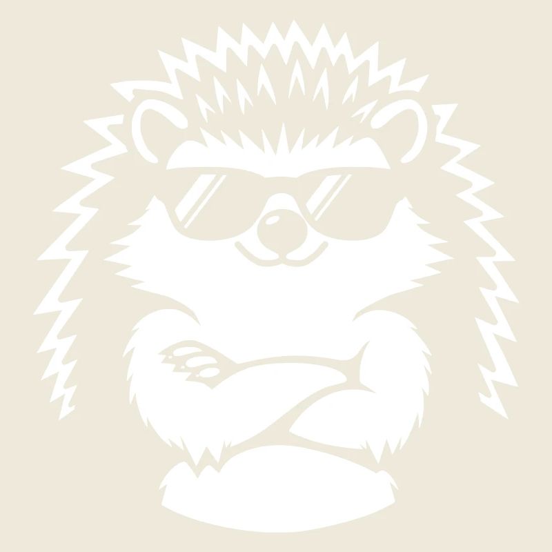 Cool hedgehog with sunglasses