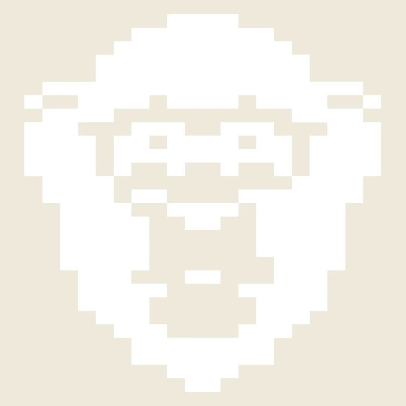 Insigne Retro Pixel Chimpanzé