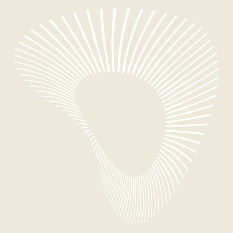 Radial Line Teardrop Abstract