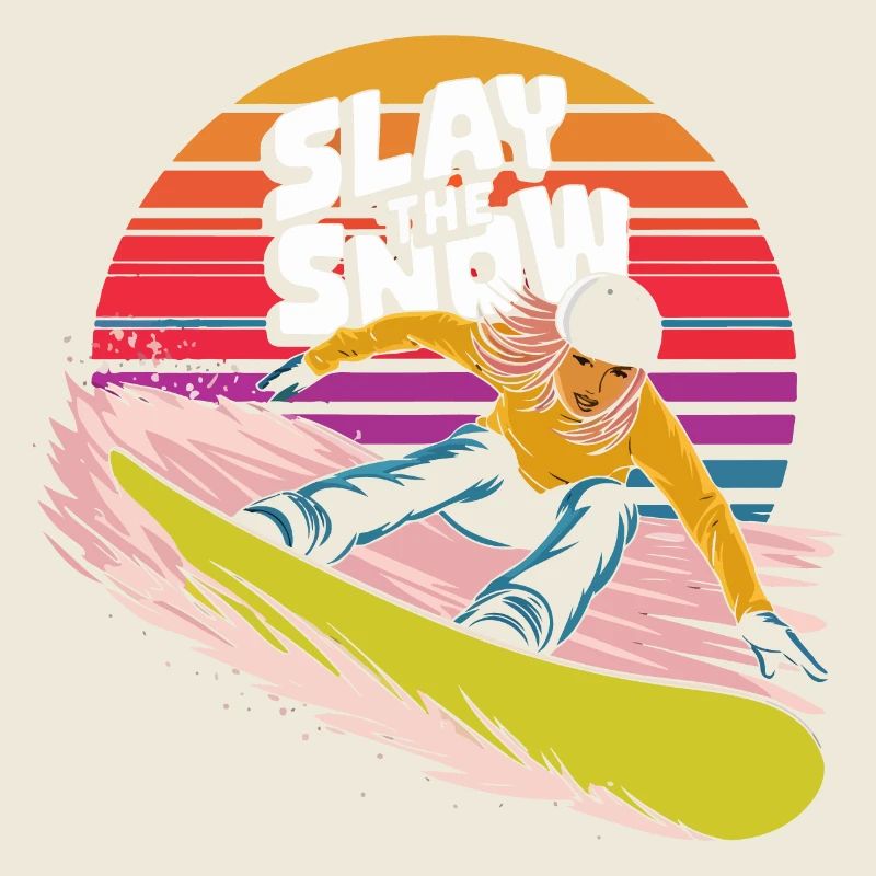 Lay the Snow Snowboarder Design