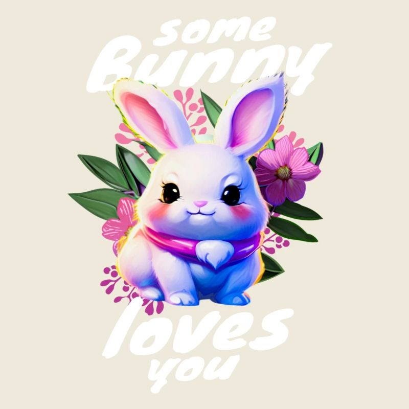sweet Easter bunny brings you love