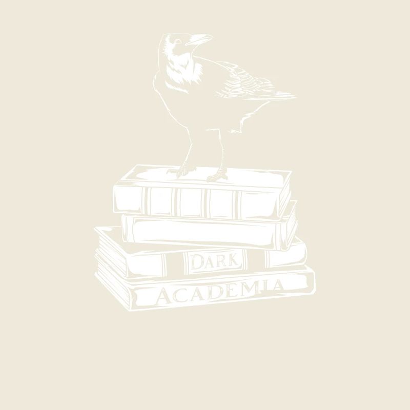 Crow on books - Dark Academia
