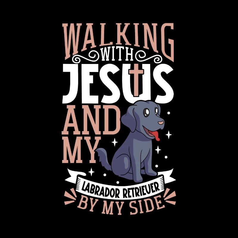 Jesus und Hund - Labrador Retriever