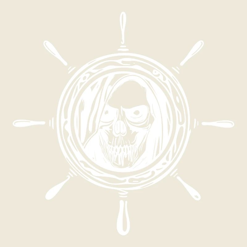 Steering wheel with fear Skull Sailor's Face