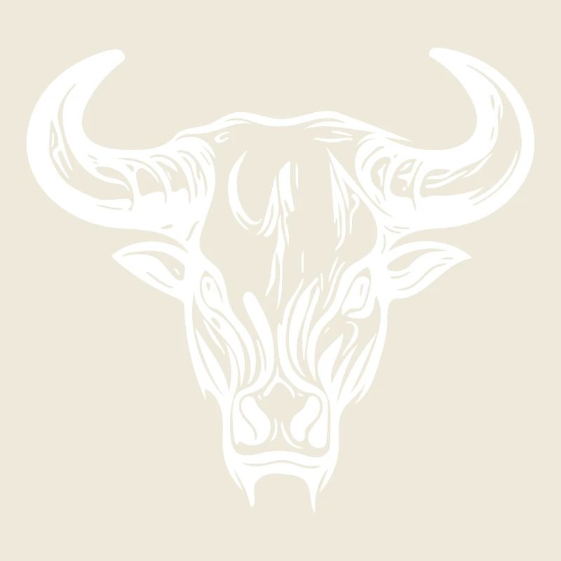 Wild bull with huge horns