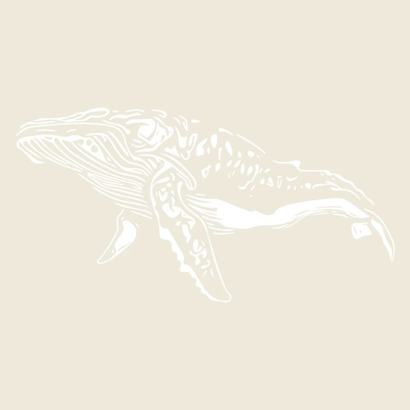 Whale Vintage Sea Creature - protect against plastic