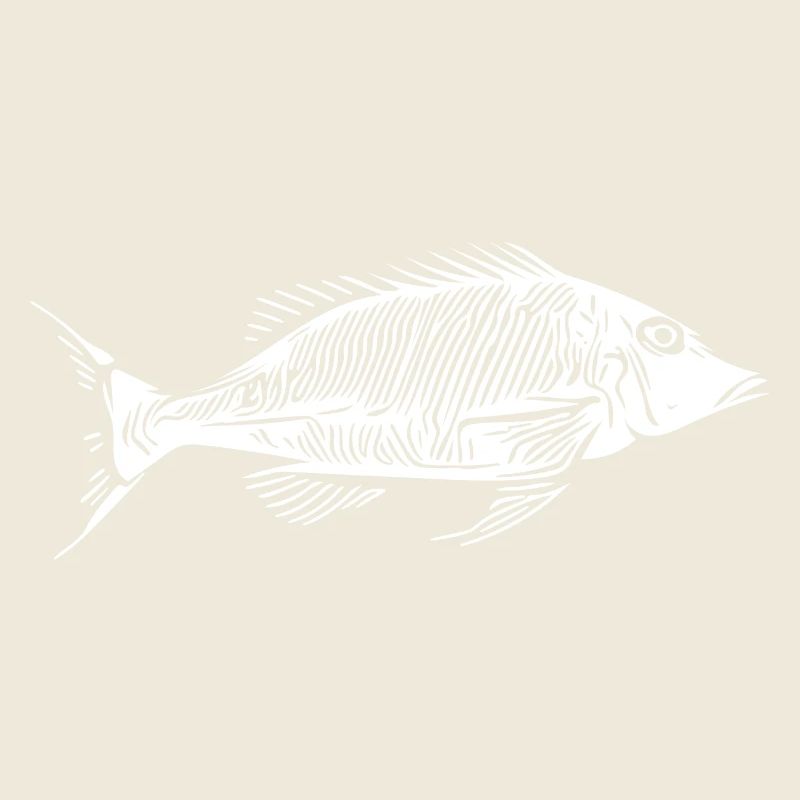 Vintage Fish HerringBone Bony Fish Skeleton