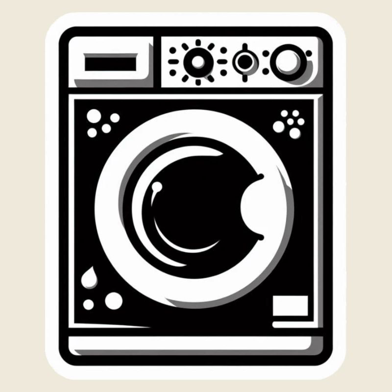 Washing machine black and white