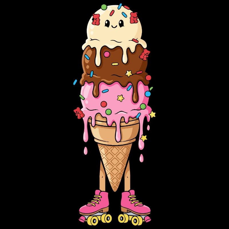 Kawaii Eis Rollschuhe Retro