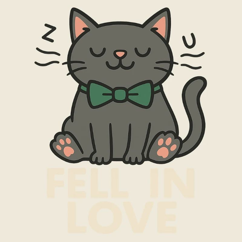 Schleife. Katze. Liebe. Das perfekte Katzenshirt.